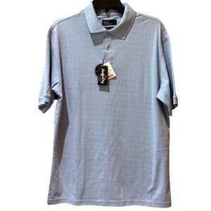 Marc Edwards Blue Plaid Swift Dry Polo Shirt Men’s Medium